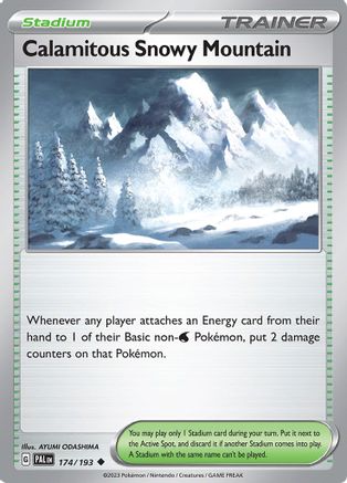 Calamitous Snowy Mountain 174/193 - SV02 Paldea Evolved Reverse Holofoil