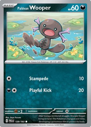 Paldean Wooper 129/193 - SV02 Paldea Evolved Reverse Holofoil