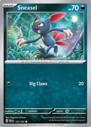 Sneasel 133/193 - SV02 Paldea Evolved Reverse Holofoil