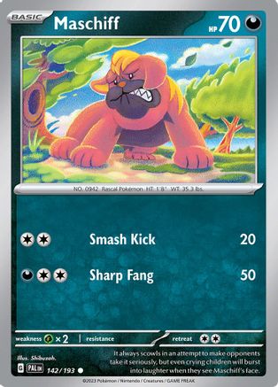 Maschiff 142/193 - SV02 Paldea Evolved Reverse Holofoil