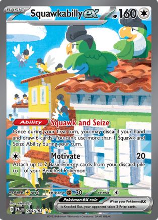 Squawkabilly ex 264/193 - SV02 Paldea Evolved Holofoil