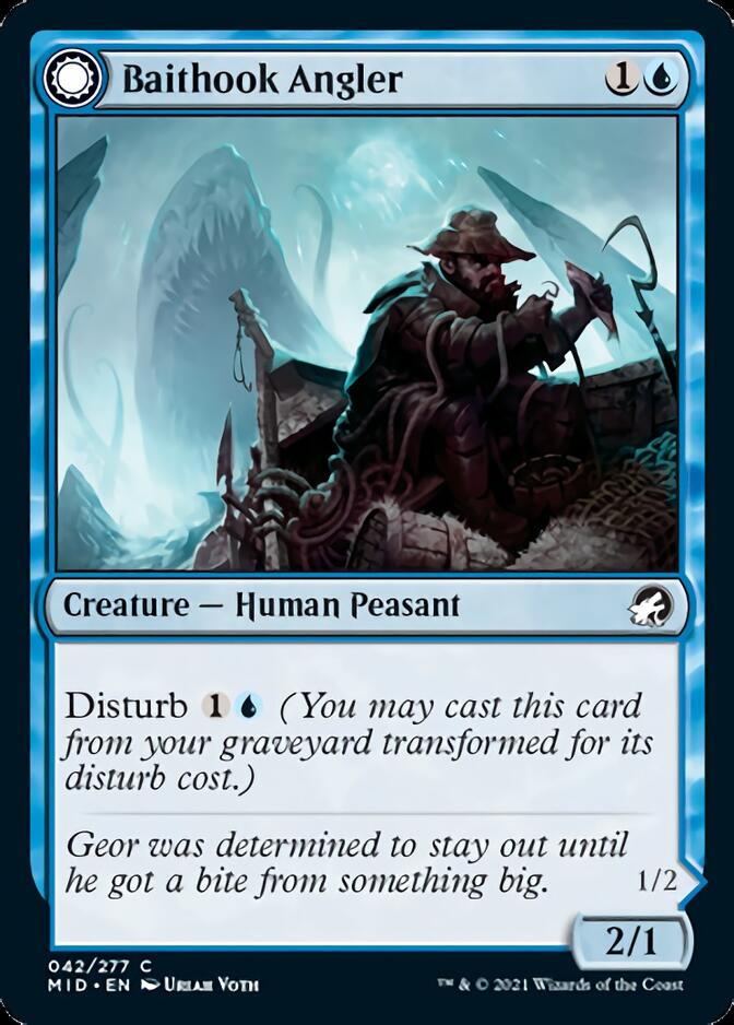 Baithook Angler // Hook-Haunt Drifter (MID-042) - Innistrad: Midnight Hunt: (Double Faced Transform)