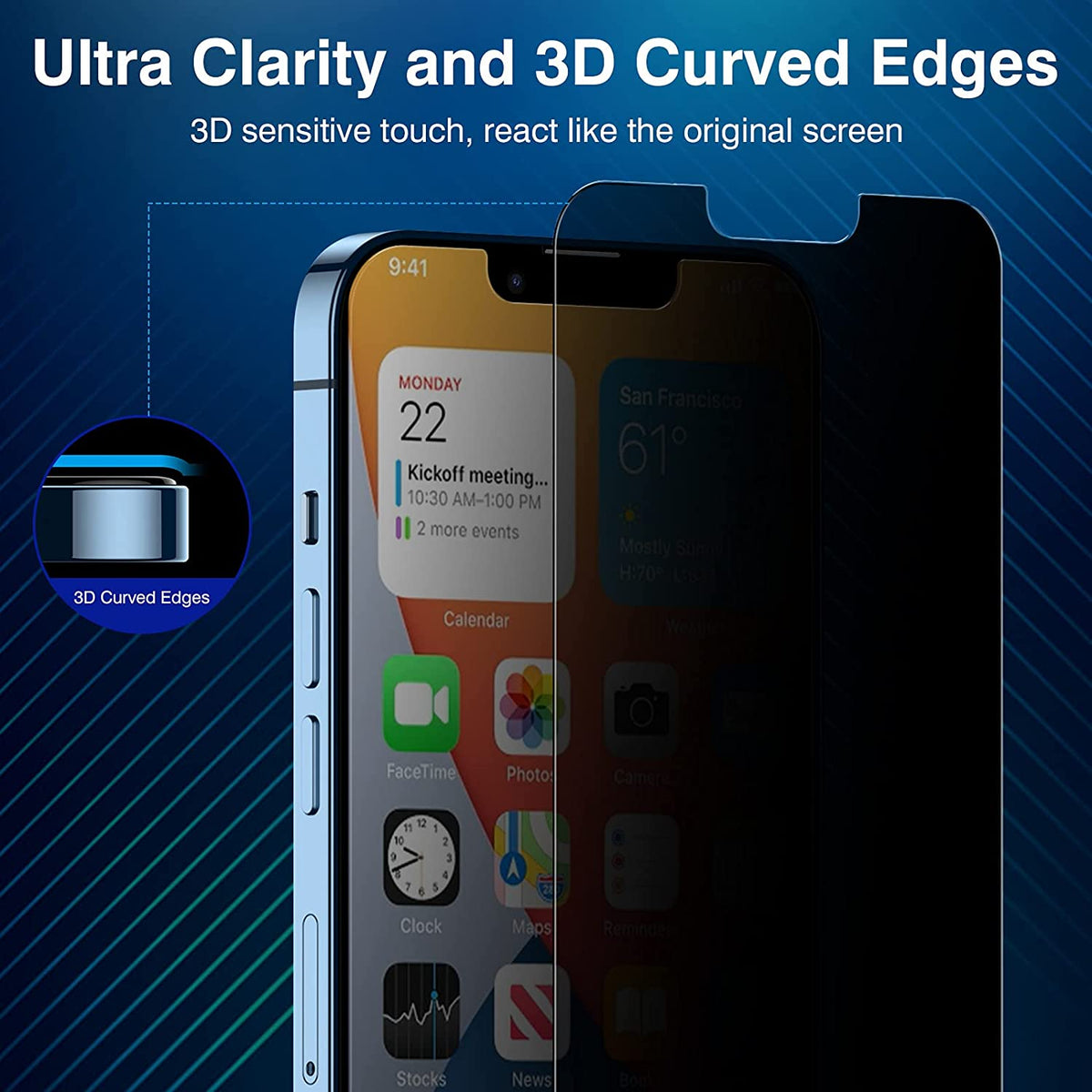 ZeroDamage Privacy Screen Protector (2-Pack) - iPhone 13 Pro Max and iPhone 14 Plus
