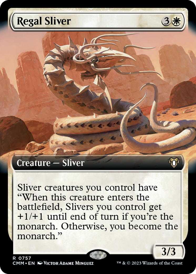 Regal Sliver (CMM-757) - Commander Masters: (Extended Art)