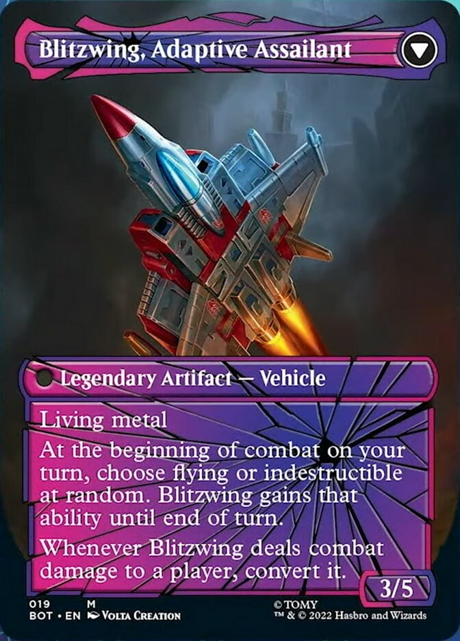 Blitzwing, Cruel Tormentor // Blitzwing, Adaptive Assailant (BOT-019) - Transformers: (convertdfc, shatteredglass) (Borderless) Foil