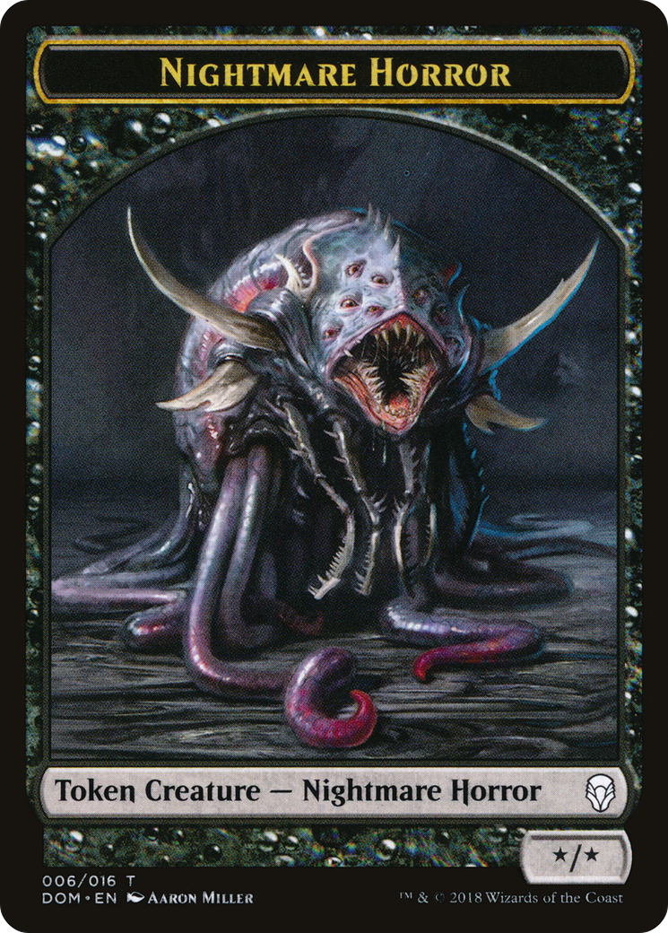 Nightmare Horror (DOM-006) - Dominaria Tokens