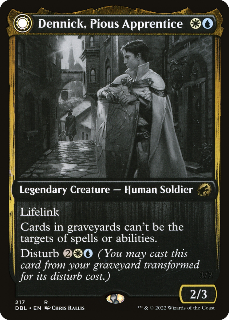 Dennick, Pious Apprentice // Dennick, Pious Apparition (DBL-217) - Innistrad: Double Feature: (Double Faced Transform)