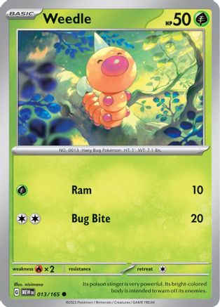Weedle 013/165 - SV Scarlet & Violet 151 Reverse Holofoil