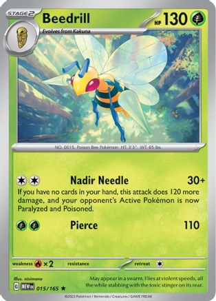 Beedrill 015/165 - SV Scarlet & Violet 151 Reverse Holofoil