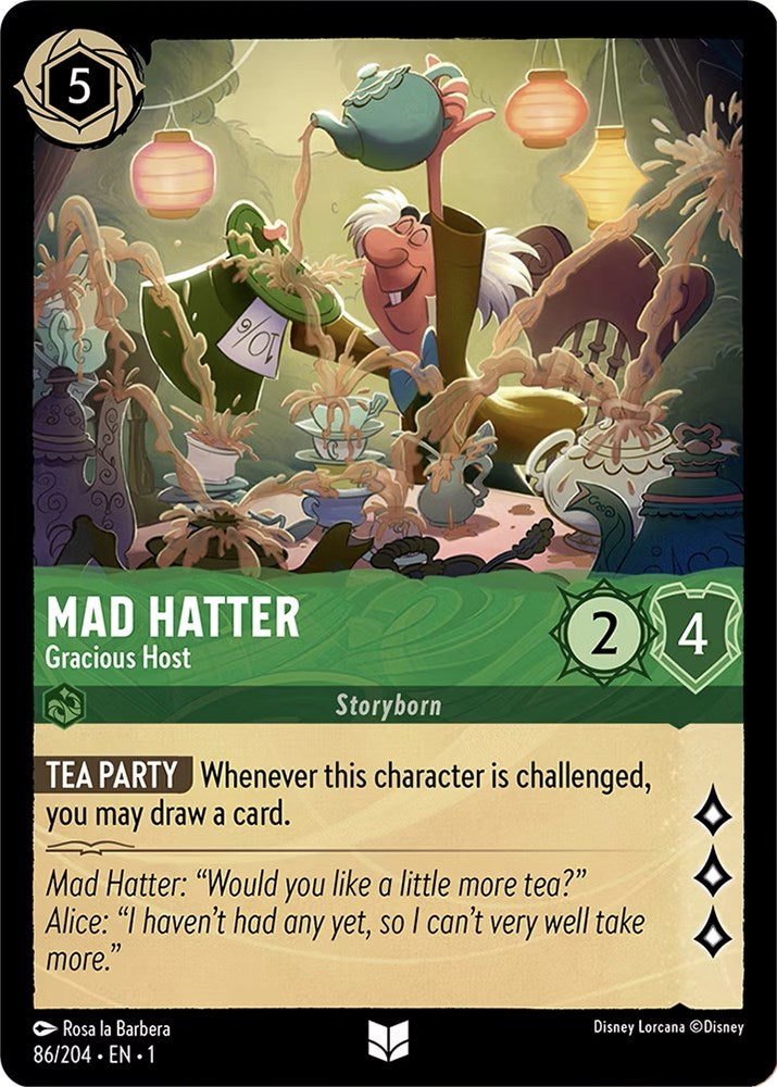 Mad Hatter - Gracious Host (86/204) - The First Chapter Cold Foil