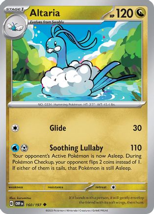 Altaria 160/197 - SV03 Obsidian Flames Reverse Holofoil