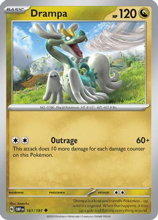 Drampa 161/197 - SV03 Obsidian Flames Reverse Holofoil