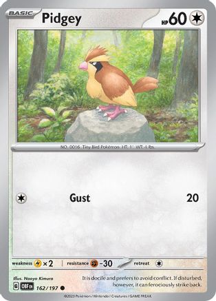 Pidgey 162/197 - SV03 Obsidian Flames Reverse Holofoil