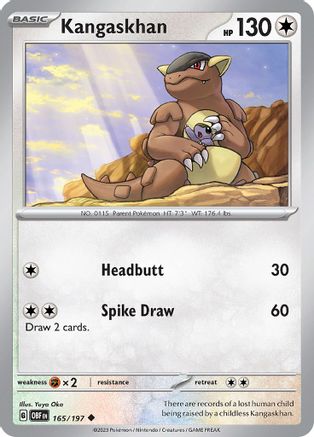 Kangaskhan 165/197 - SV03 Obsidian Flames