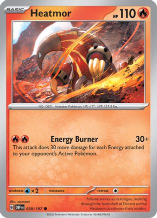 Heatmor 039/197 - SV03 Obsidian Flames Reverse Holofoil