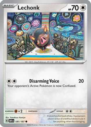 Lechonk 181/197 - SV03 Obsidian Flames Reverse Holofoil