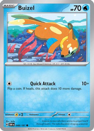 Buizel 048/197 - SV03 Obsidian Flames Reverse Holofoil
