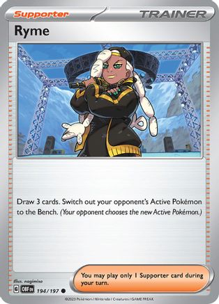 Ryme 194/197 - SV03 Obsidian Flames Reverse Holofoil