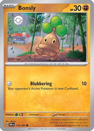 Bonsly 110/197 - SV03 Obsidian Flames Reverse Holofoil