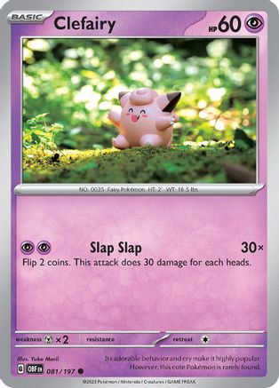 Clefairy 081/197 - SV03 Obsidian Flames Reverse Holofoil