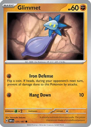 Glimmet 121/197 - SV03 Obsidian Flames Reverse Holofoil