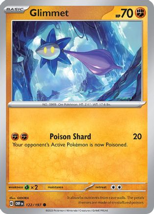 Glimmet 122/197 - SV03 Obsidian Flames Reverse Holofoil