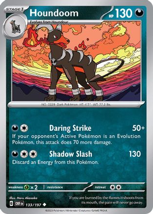Houndoom 133/197 - SV03 Obsidian Flames Reverse Holofoil