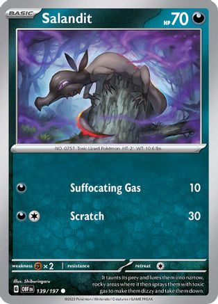 Salandit 139/197 - SV03 Obsidian Flames Reverse Holofoil