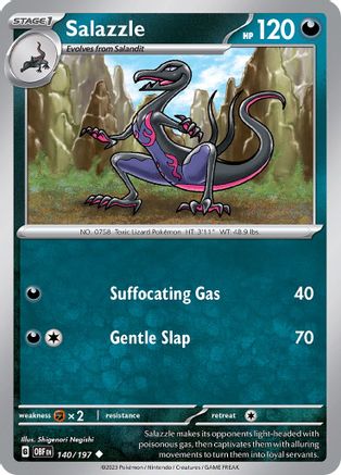 Salazzle 140/197 - SV03 Obsidian Flames Reverse Holofoil