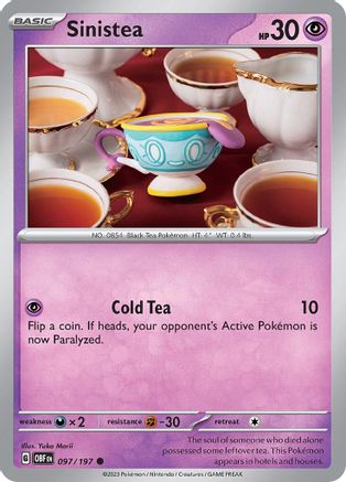 Sinistea 097/197 - SV03 Obsidian Flames Reverse Holofoil