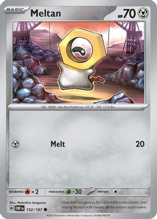 Meltan 152/197 - SV03 Obsidian Flames Reverse Holofoil