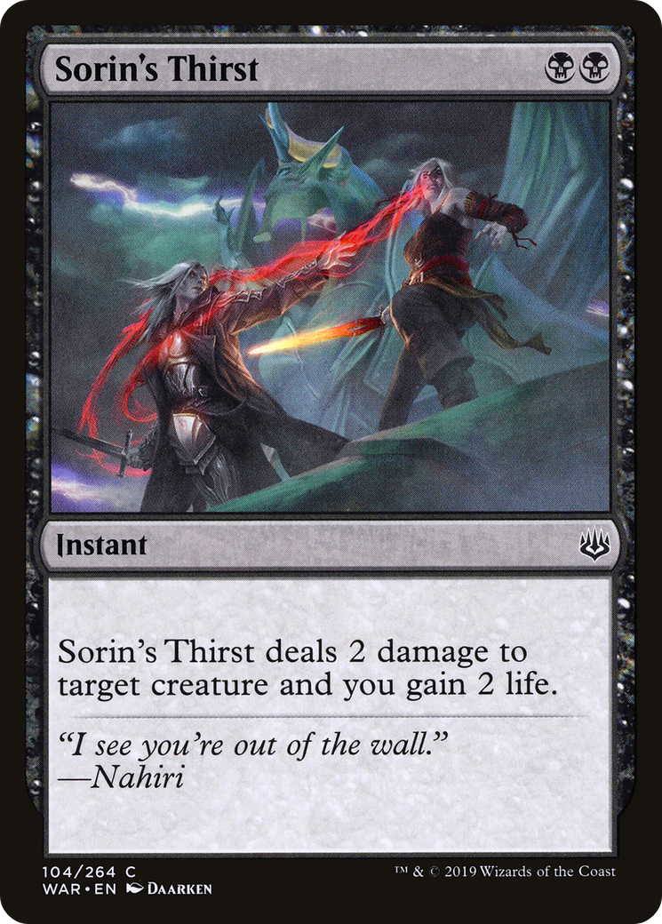 Sorin's Thirst (WAR-104) - War of the Spark