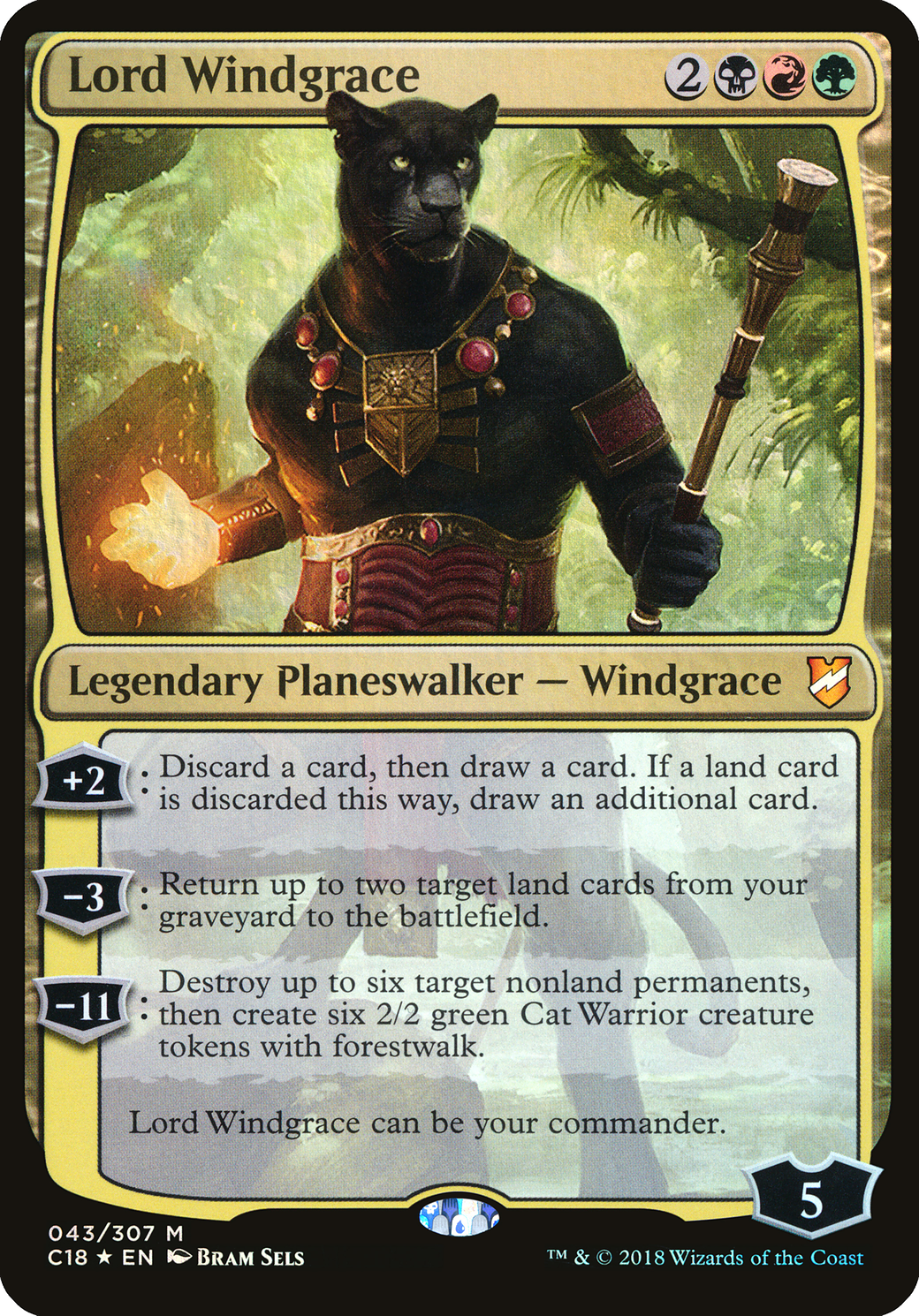 Lord Windgrace (OVER-043) - Commander 2018 Oversized Foil