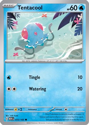 Tentacool 072/165 - SV Scarlet & Violet 151 Reverse Holofoil