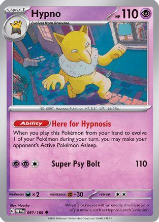 Hypno 097/165 - SV Scarlet & Violet 151 Reverse Holofoil