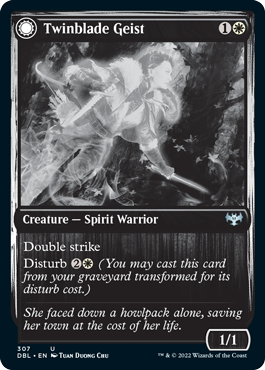 Twinblade Geist // Twinblade Invocation (DBL-307) - Innistrad: Double Feature: (Double Faced Transform)