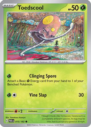 Toedscool 015/182 - SV04 Paradox Rift Reverse Holofoil