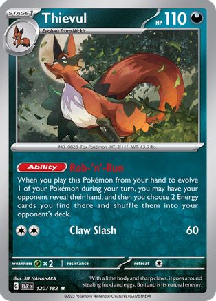 Thievul 120/182 - SV04 Paradox Rift Reverse Holofoil