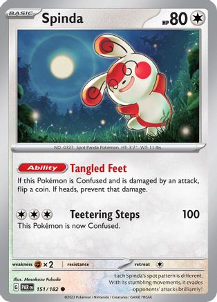 Spinda 151/182 - SV04 Paradox Rift Reverse Holofoil