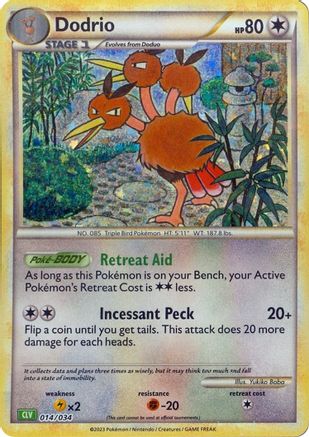 Dodrio 014/034 - Trading Card Game Classic Holofoil