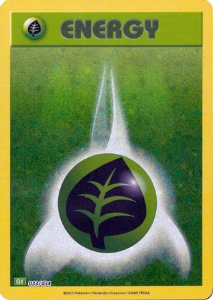 Basic Grass Energy 033/034 - Trading Card Game Classic Holofoil