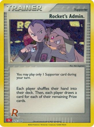 Rocket's Admin. (CLC) 025/034 - Trading Card Game Classic Holofoil