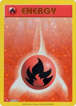 Basic Fire Energy 033/034 - Trading Card Game Classic Holofoil