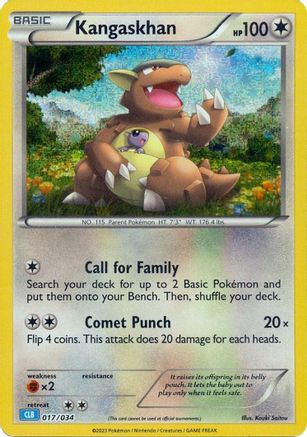Kangaskhan 017/034 - Trading Card Game Classic Holofoil