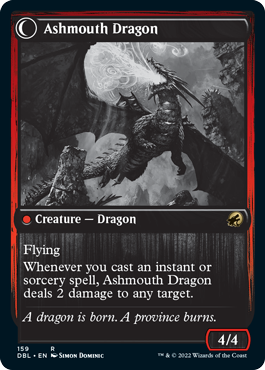 Smoldering Egg // Ashmouth Dragon (DBL-159) - Innistrad: Double Feature: (Double Faced Transform)