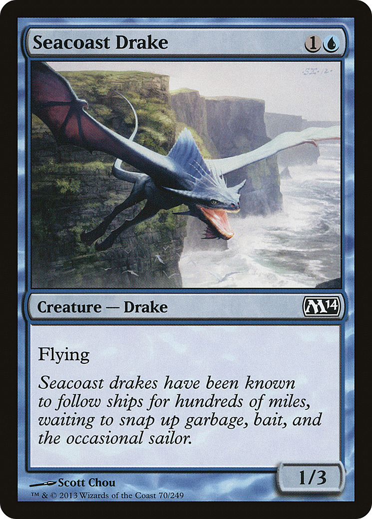 Seacoast Drake (M14-070) - Magic 2014 Foil