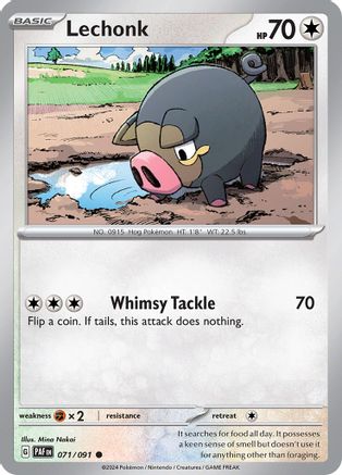 Lechonk 071/091 - SV Paldean Fates
