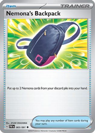Nemona's Backpack 083/091 - SV Paldean Fates Reverse Holofoil