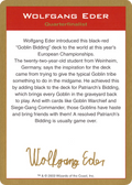 Wolfgang Eder Bio (WCD-WE0A) - World Championship Decks 2003