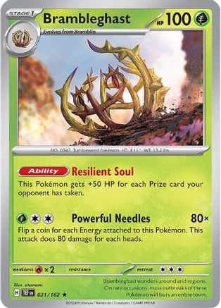 Brambleghast 021/162 - SV05 Temporal Forces Reverse Holofoil